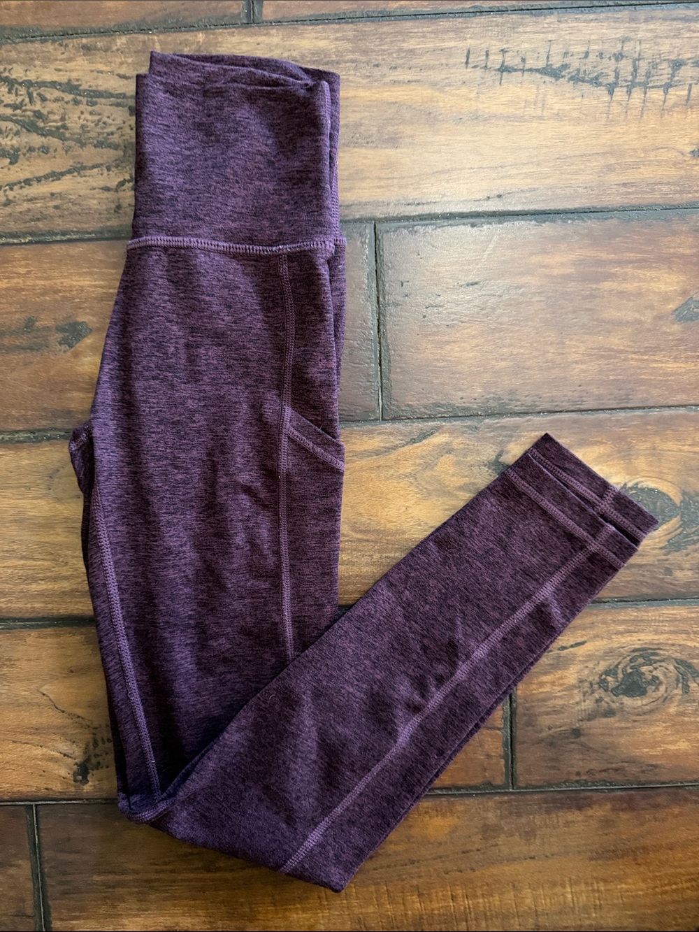 aerie like new Burgundy Heather High-Waist Leggings With Pockets